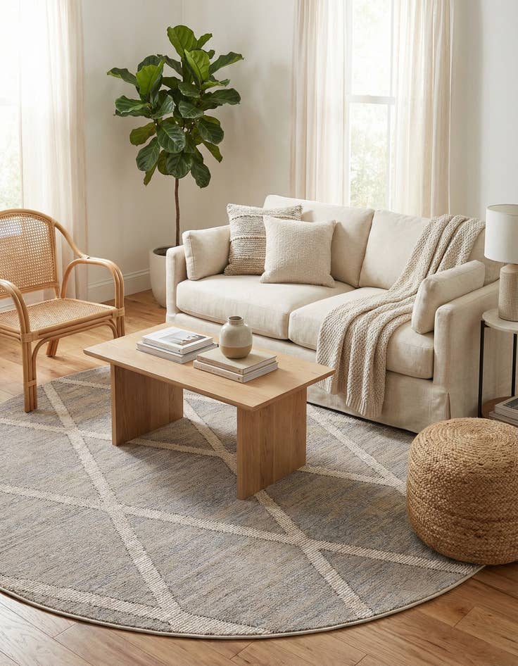 Detail image of  7' x 7' Starlight Round Rug