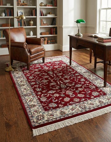 4' x 6' Hand Knotted Jaipur Agra Wool Rug