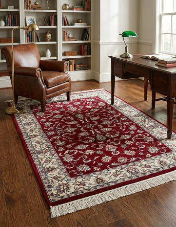 4' x 6' Hand Knotted Jaipur Agra Wool Rug