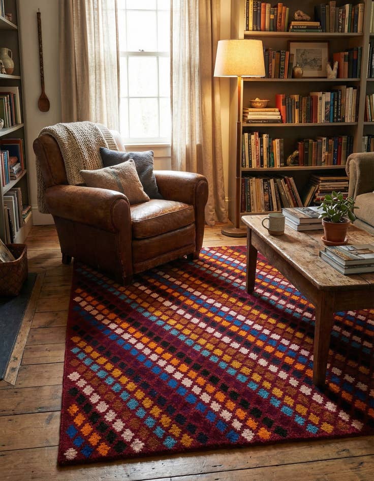 Detail image of 5' 3 x 6' 4  Hand Knotted Balouch Wool Rug