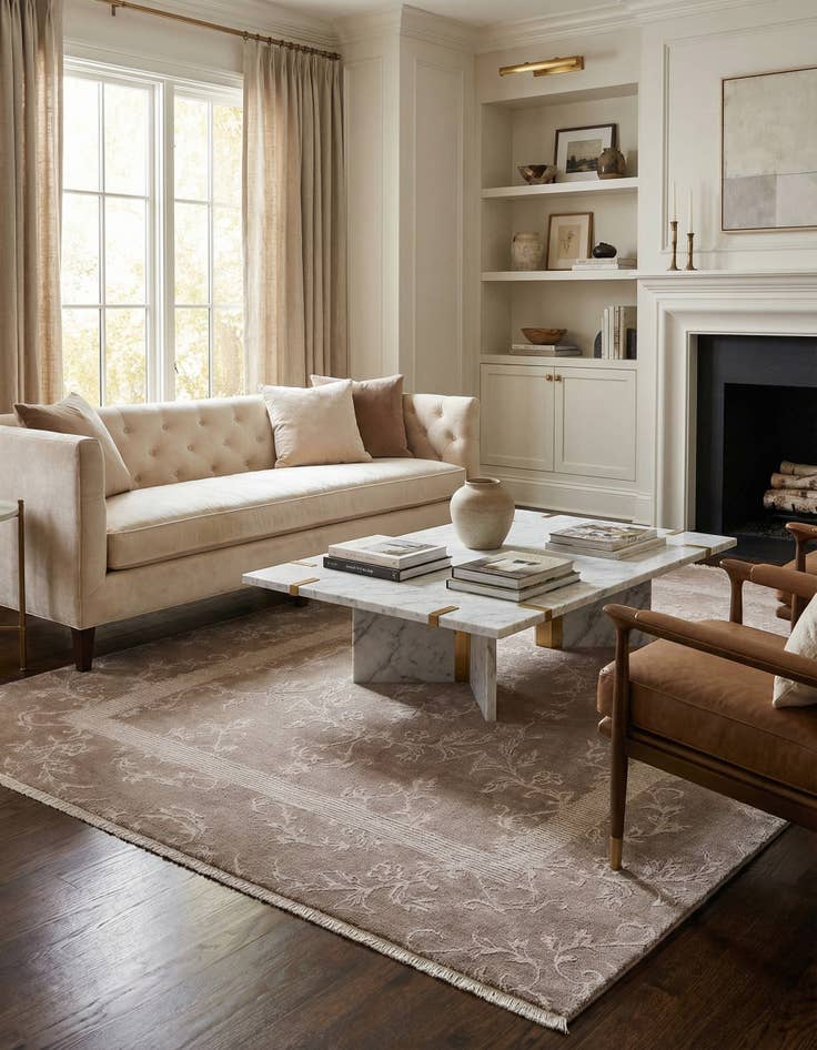 Detail image of 5' 7 x 8'  Hand Knotted Darya Wool Rug