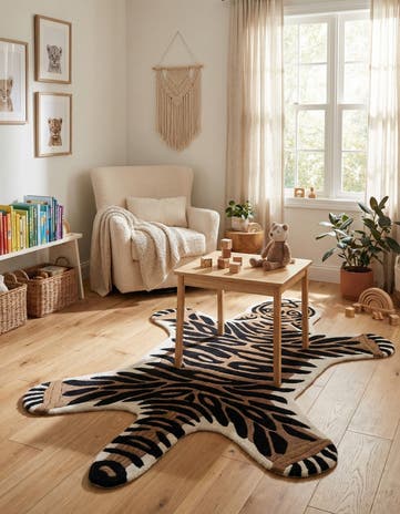 4' 1 x 6' 1 Playtime Kids Wool Freeform Rug