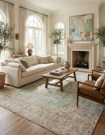 9' 8 x 12' 8 Hand Knotted Ultra Vintage Persian Wool Rug