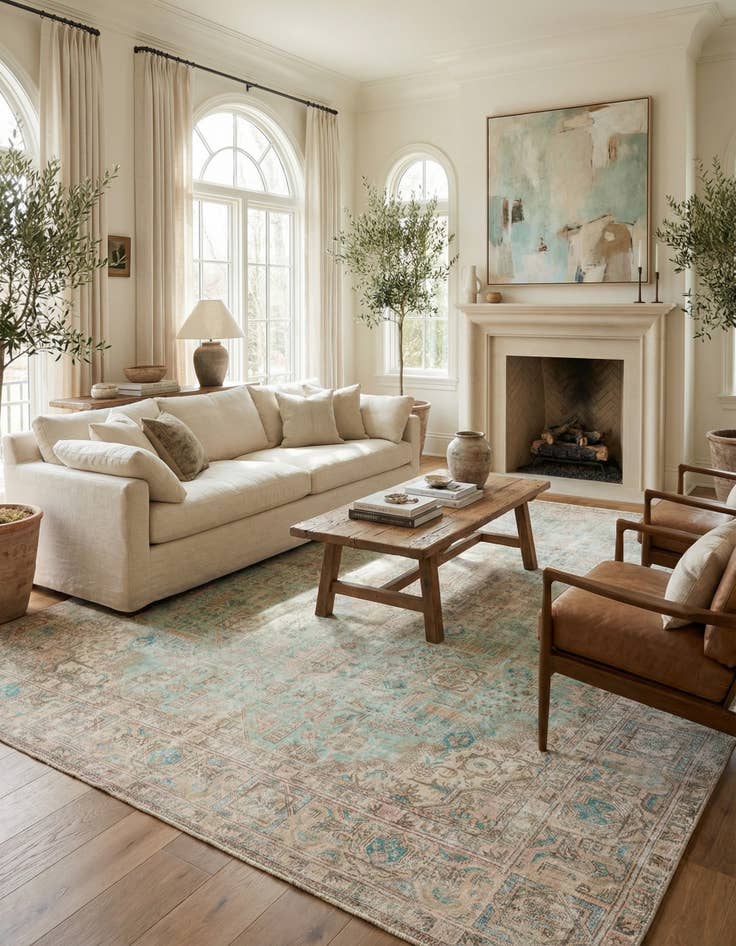 Detail image of 9' 8 x 12' 8  Hand Knotted Ultra Vintage Persian Wool Rug