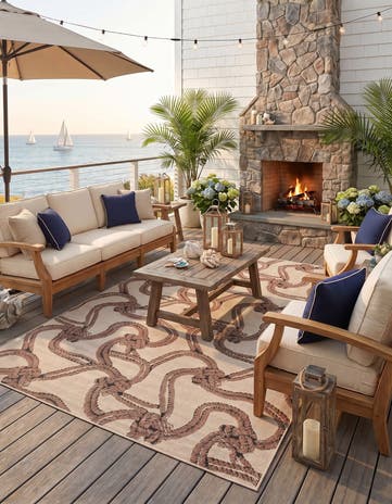 10' x 14' Easy-Clean Coastal Indoor / Outdoor Rug