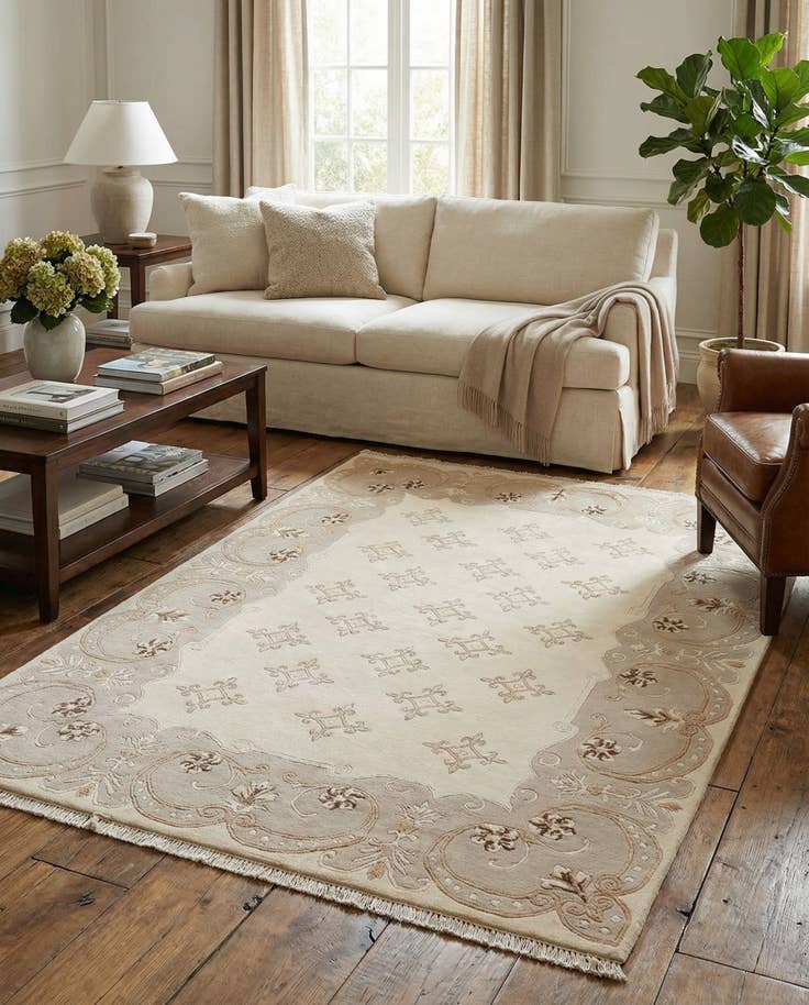 Detail image of 5' 7 x 8' 2 Hand Knotted Darya Wool Rug