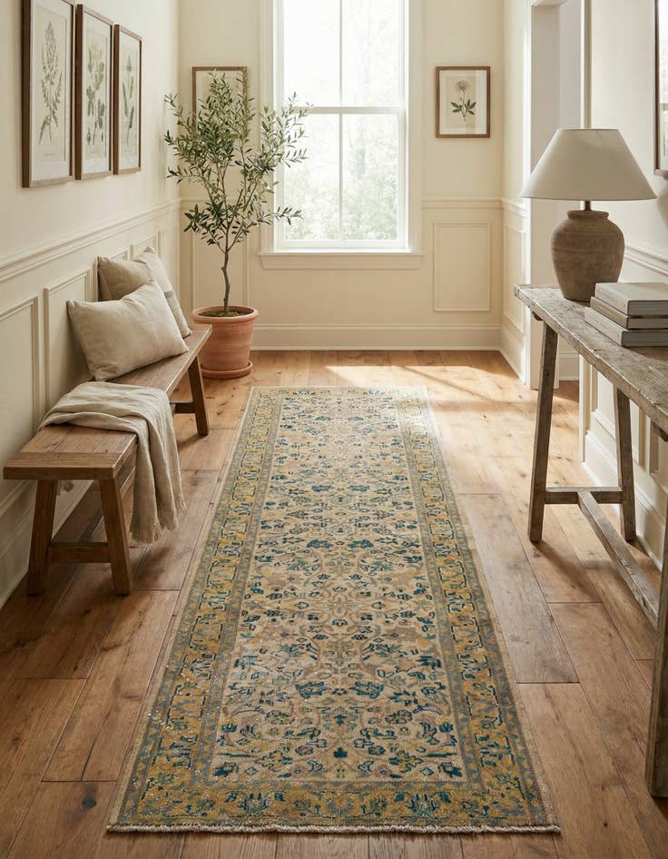 Detail image of 2' 7 x 8' 4  Hand Knotted Ultra Vintage Persian Wool Runner Rug