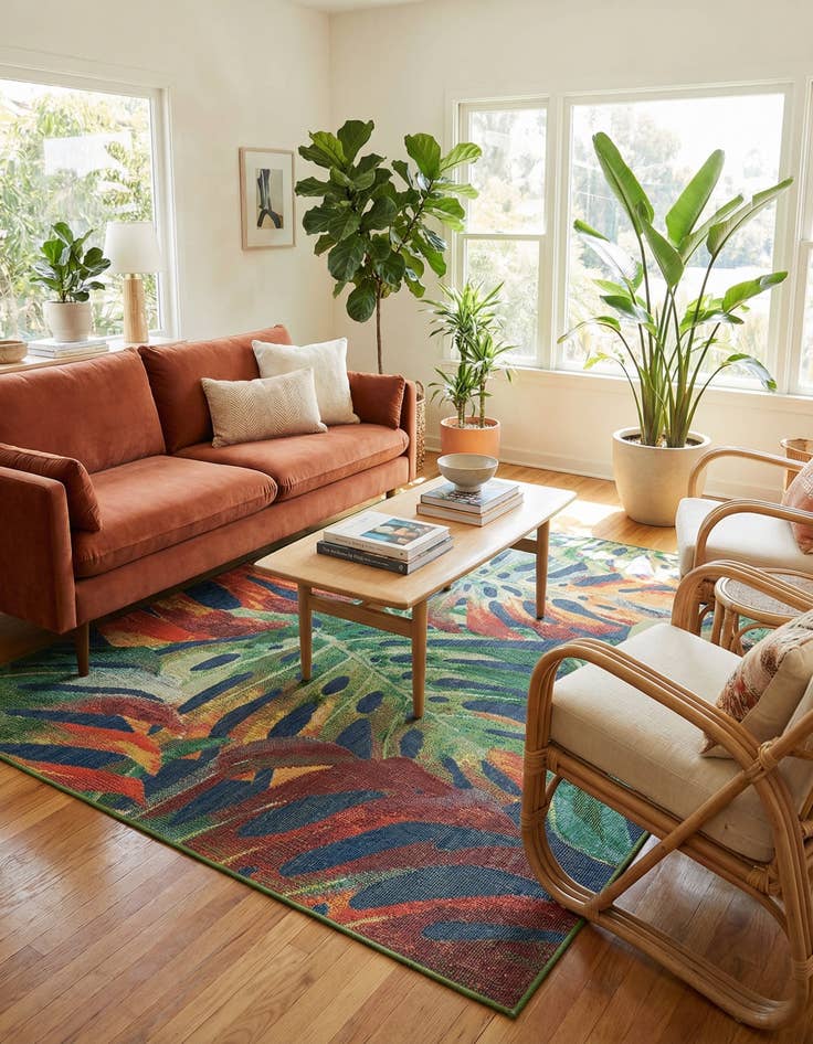 Detail image of  7' 10 x 10'  Washable Baja Indoor / Outdoor Rug