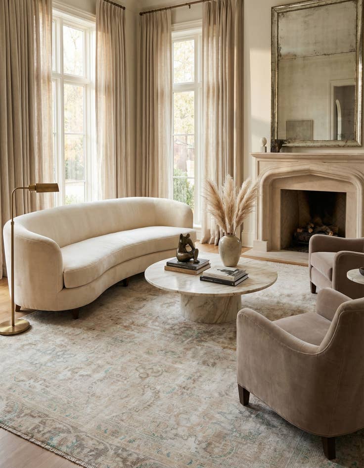 Detail image of 8' 10 x 11' 9  Hand Knotted Ultra Vintage Persian Wool Rug