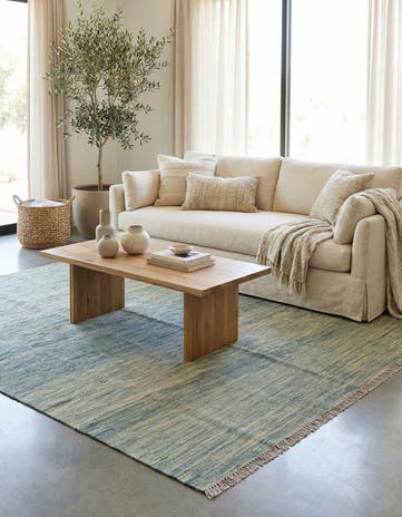 5' x 6' 6 Hand Woven Kilim Modern Wool Rug