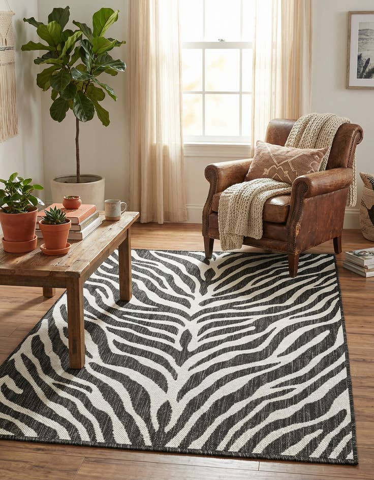 Detail image of 3' x 5' 3  Washable Safari Indoor / Outdoor Rug