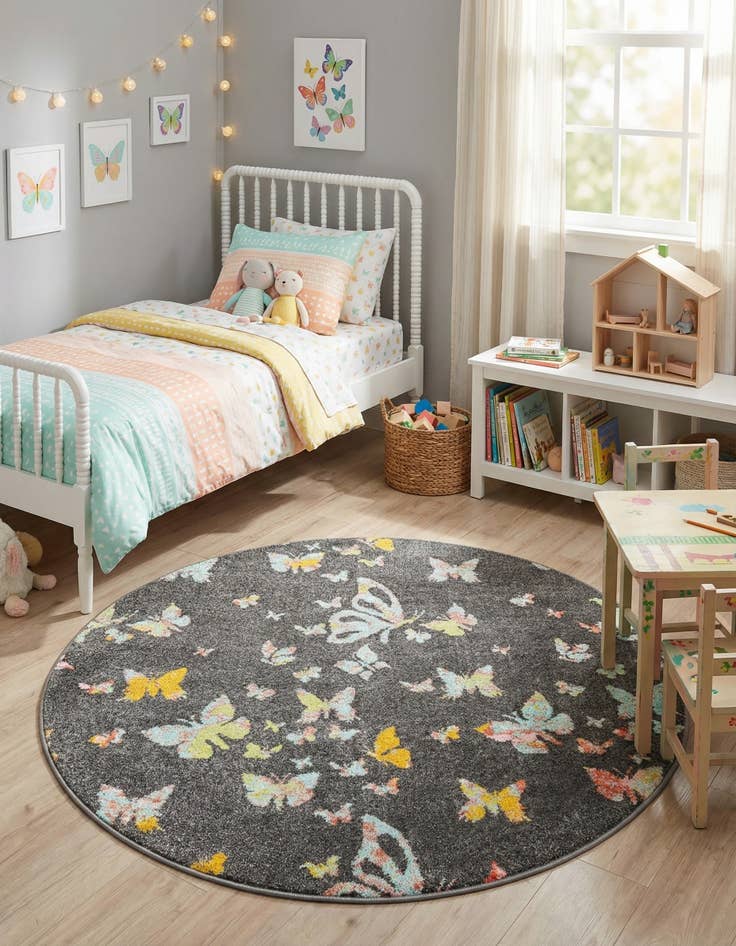 Detail image of 5' x 5' Whimsy Kids Round Rug