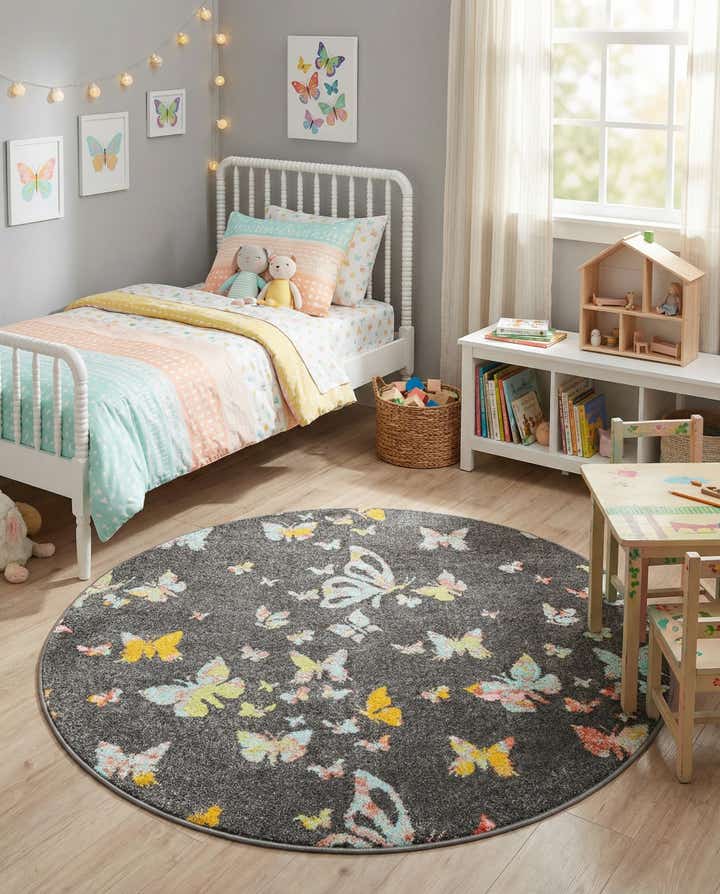 5' x 5' Whimsy Kids Round Rug