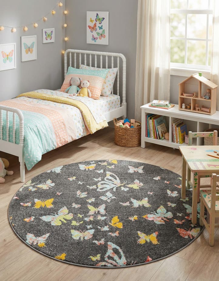 5' x 5' Whimsy Kids Round Rug