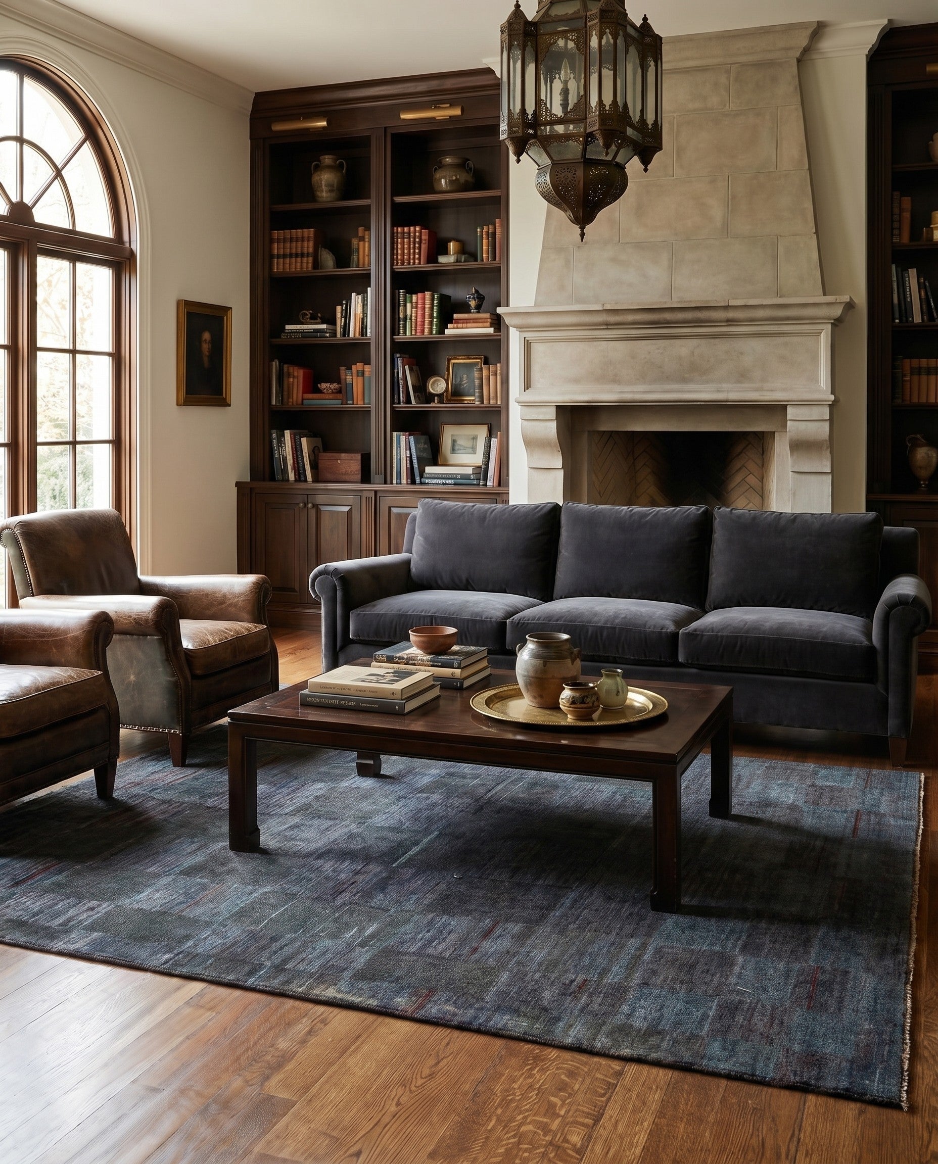 5' 6 x 7' 6 Hand Knotted Over-Dyed Ziegler Rug