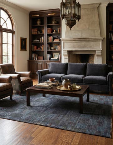 5' 6 x 7' 6 Hand Knotted Over-Dyed Ziegler Rug