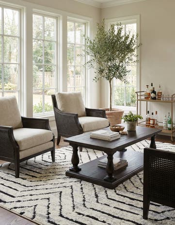 Black and White Tagine Rug