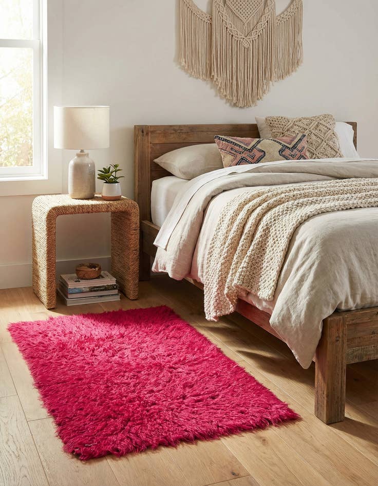 Detail image of 2' 3 x 4' 6  Hand Knotted Moroccan Wool Runner Rug