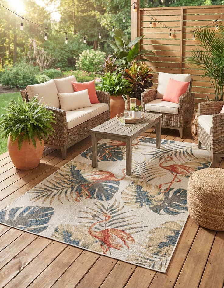 Detail image of 6' x 9'  Washable Baja Indoor / Outdoor Rug