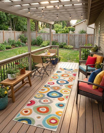 2' 7 x 10' Easy-Clean Casablanca Indoor / Outdoor Runner Rug
