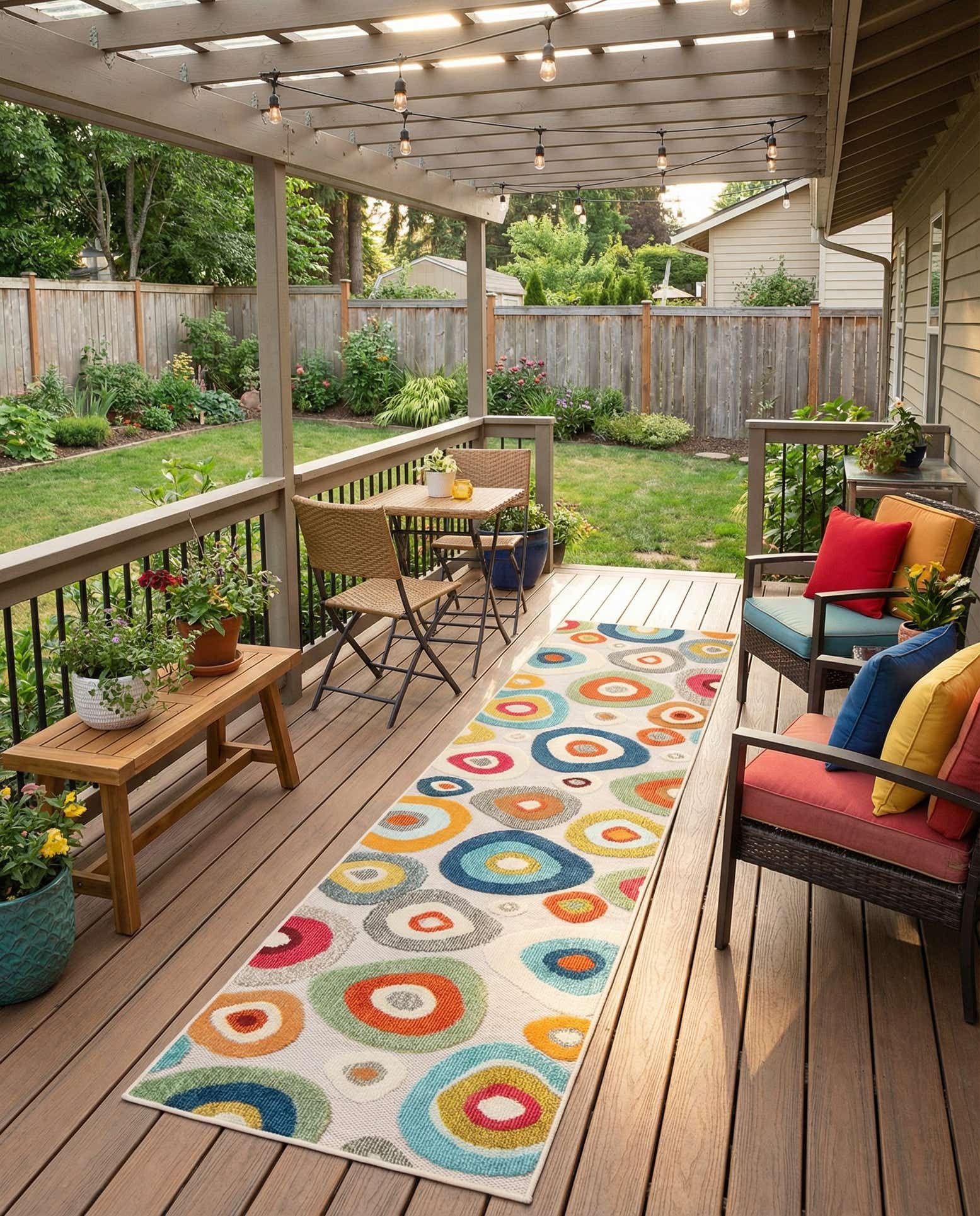 2' 7 x 10' Easy-Clean Casablanca Indoor / Outdoor Runner Rug