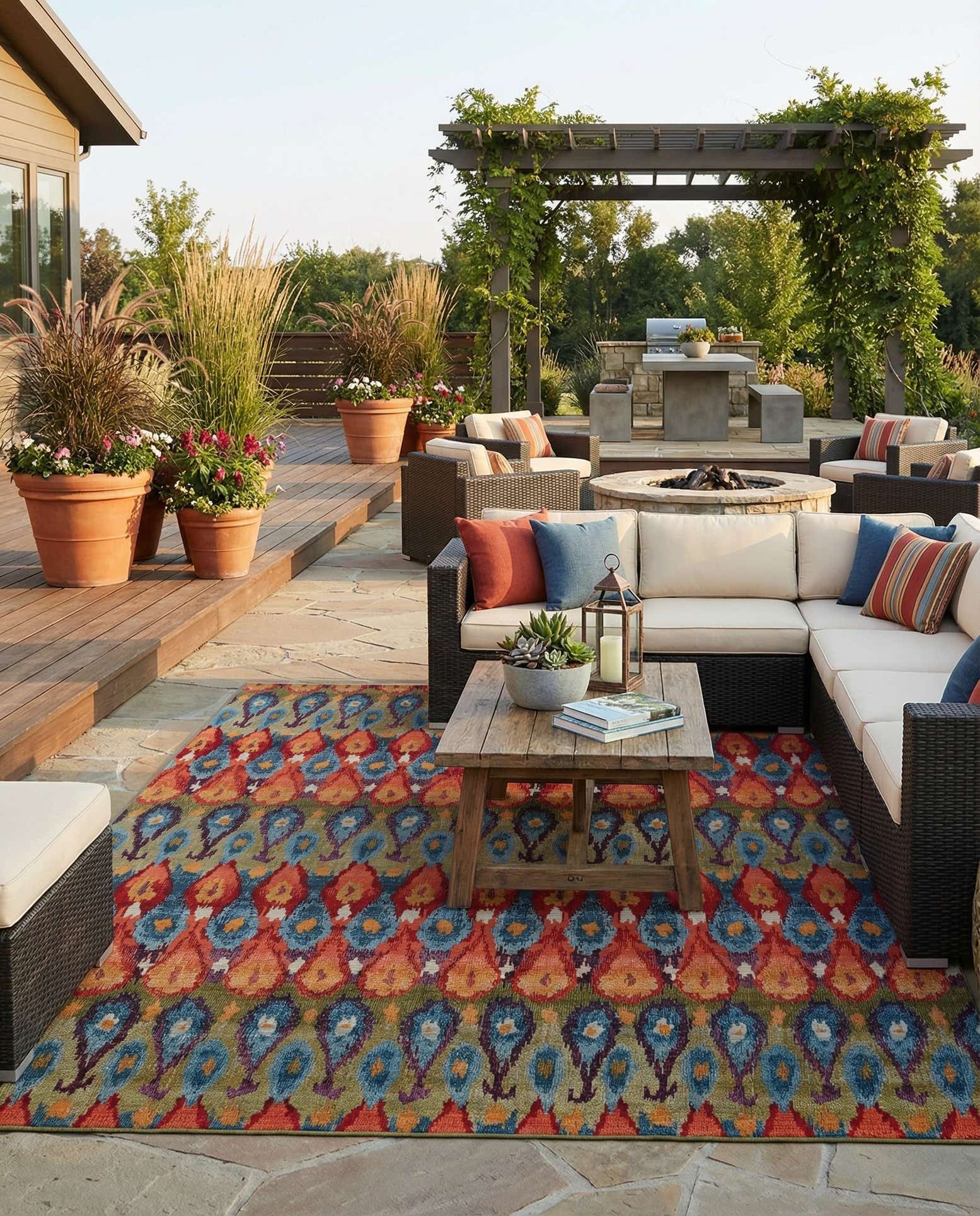 10' x 14' Easy-Clean Modern Indoor / Outdoor Rug
