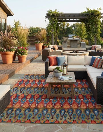 10' x 14' Easy-Clean Modern Indoor / Outdoor Rug