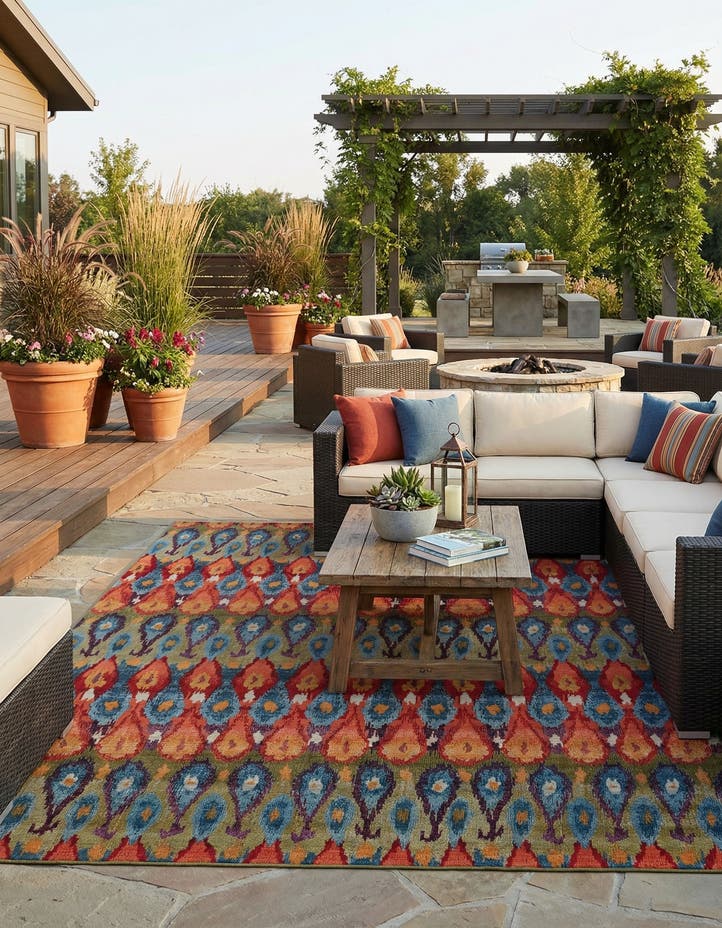10' x 14' Easy-Clean Modern Indoor / Outdoor...