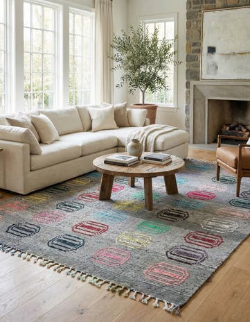 7' 9 x 10' 3 Hand Knotted Moroccan Wool Rug