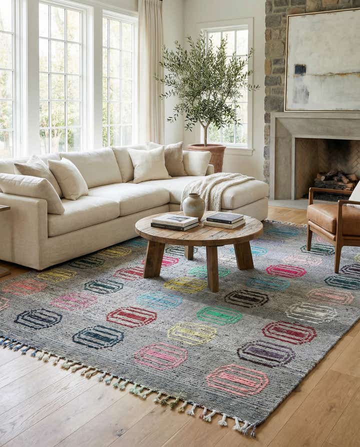 7' 9 x 10' 3 Hand Knotted Moroccan Wool Rug