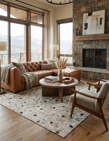 5' 5 x 7' 9 Cowhide Stocks Rug