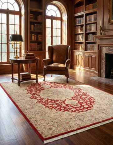 4' 4 x 6' 4 Ghom Silk Rug