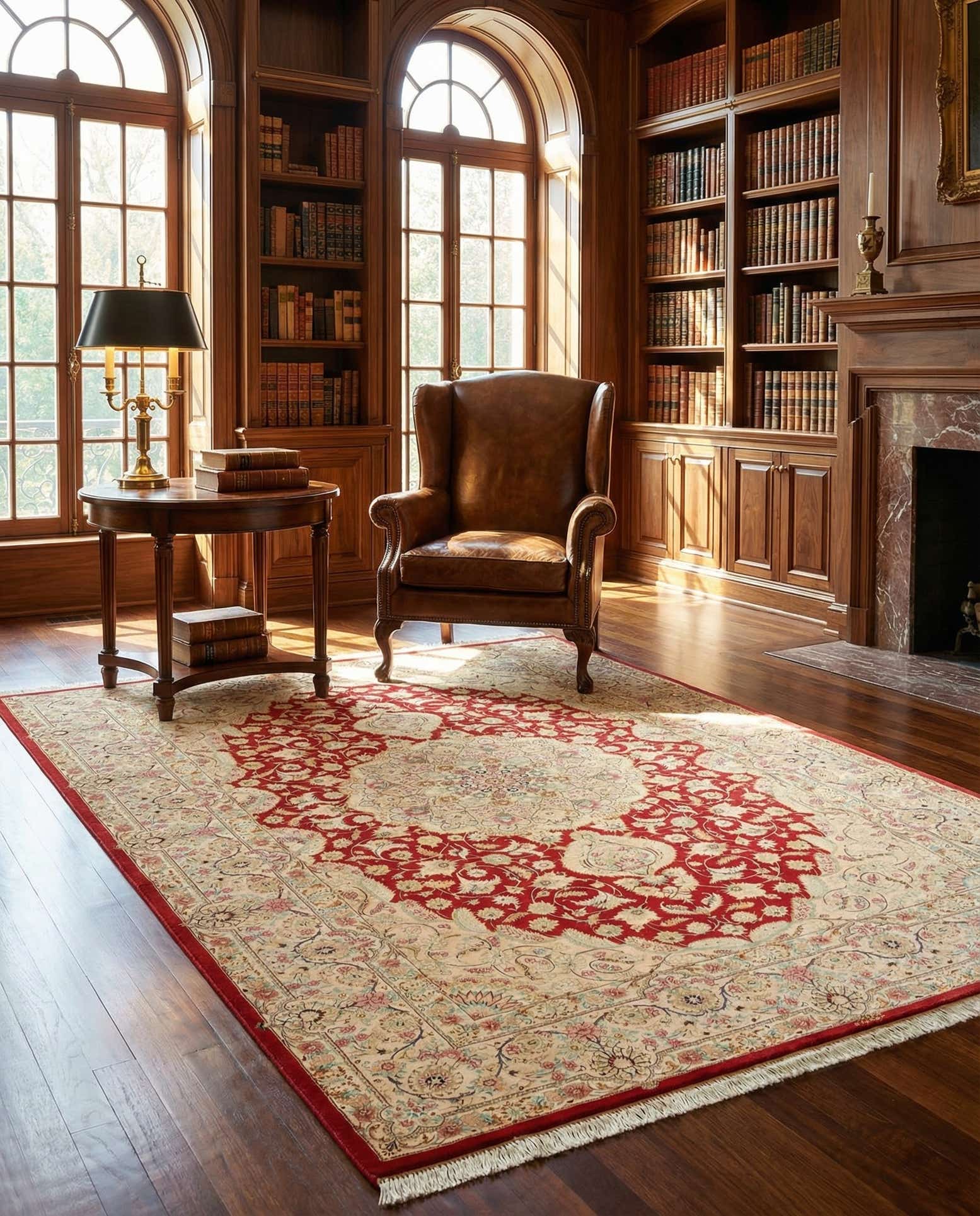 4' 4 x 6' 4 Ghom Silk Rug