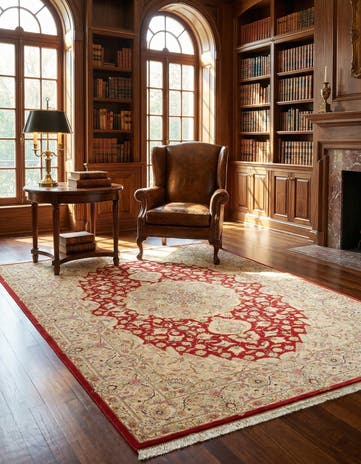 4' 4 x 6' 4 Ghom Silk Rug