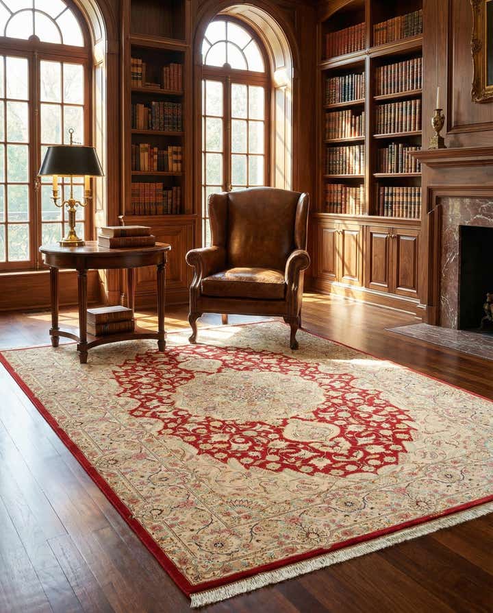4' 4 x 6' 4 Ghom Silk Rug