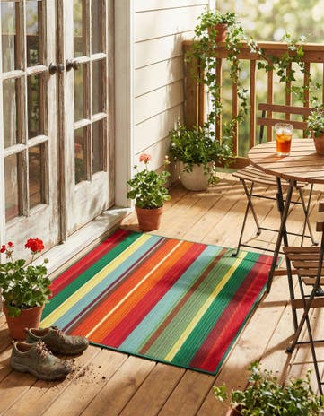 2' x 3' Easy-Clean Modern Indoor / Outdoor Rug