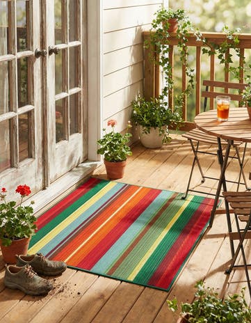 2' x 3' Easy-Clean Modern Indoor / Outdoor Rug