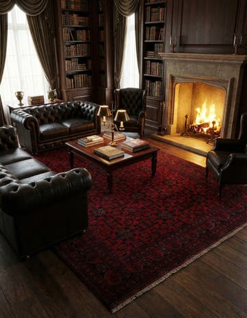 6' 8 x 9' 8 Hand Knotted Khal Mohammadi Wool Rug