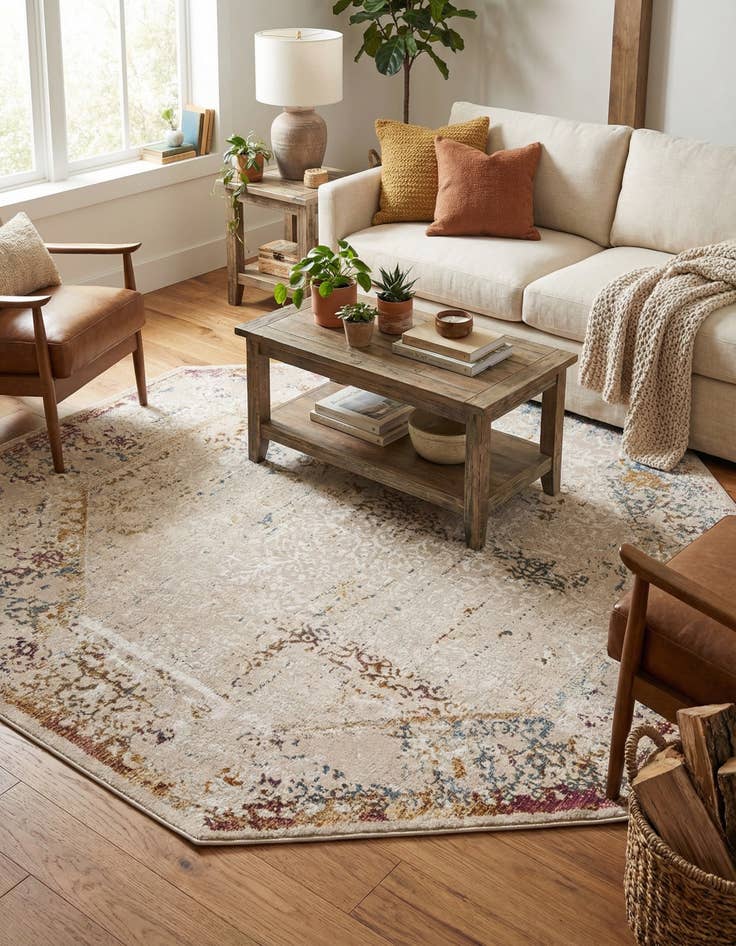 Detail image of 7' 10 x 7' 10 Deepa Octagon Rug