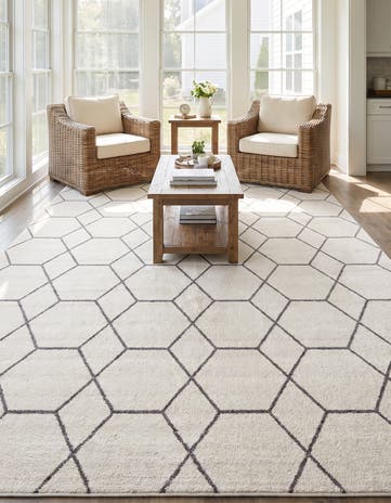 10' x 14' Lattice Frieze Rug