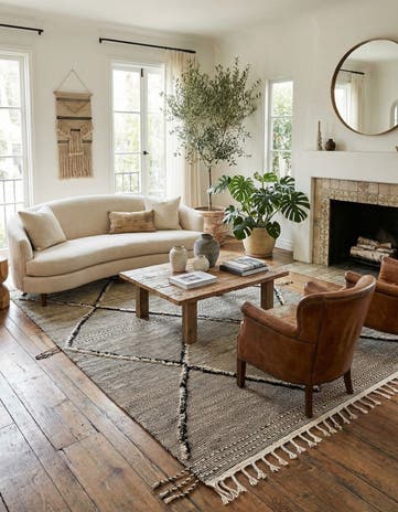 6' 6 x 11' 9 Hand Knotted Moroccan Wool Rug