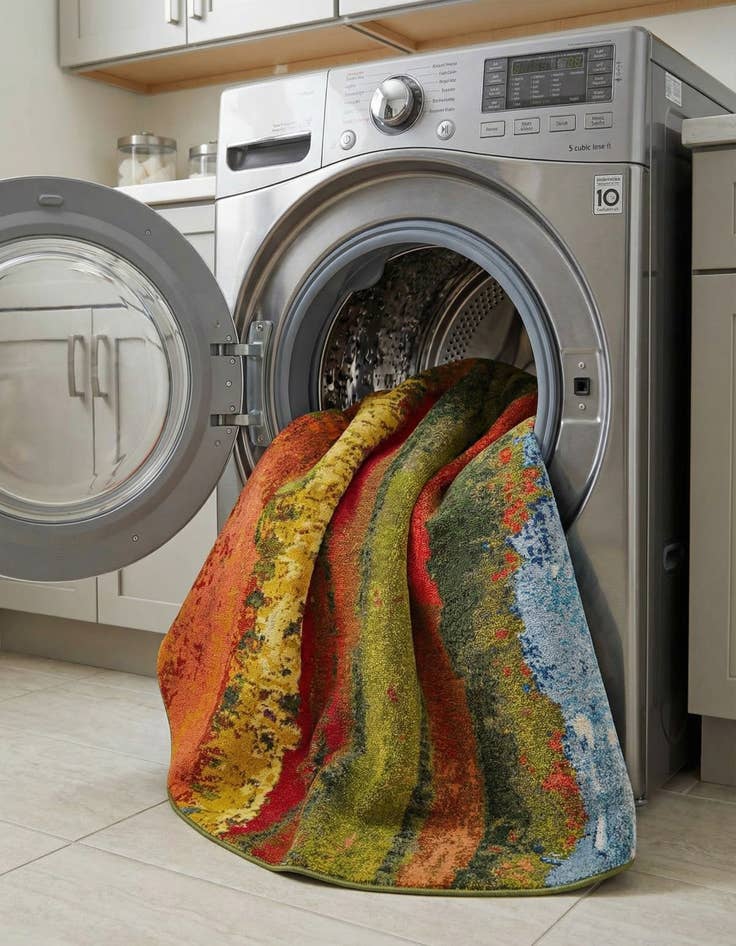 Detail image of 8' x 8'  Washable Casablanca Round Rug