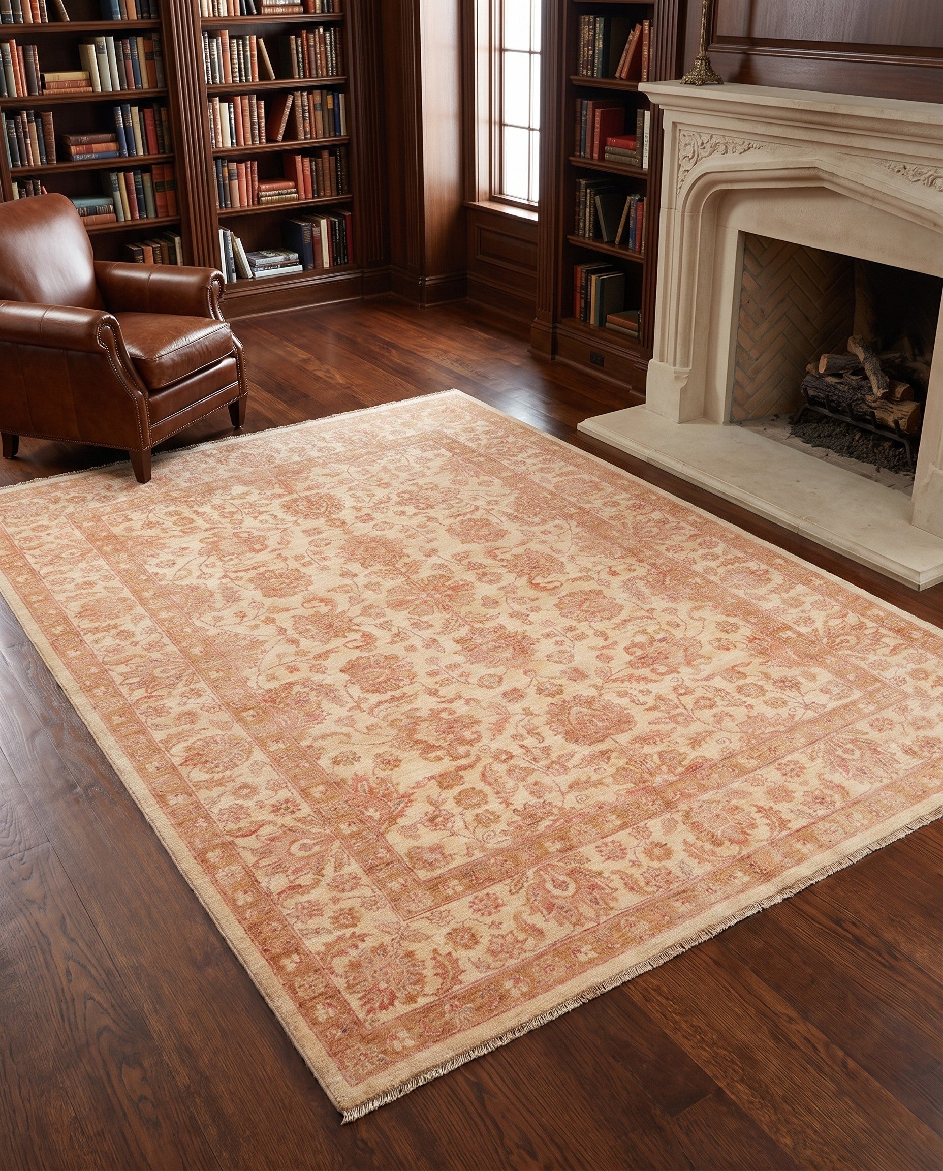 5' 9 x 8' 3 Hand Knotted Ziegler Rug