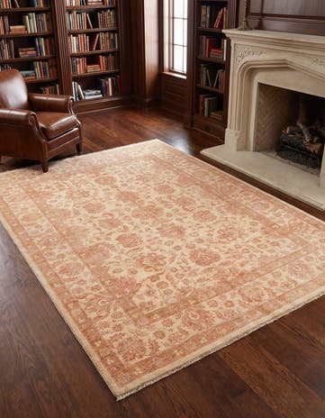 5' 9 x 8' 3 Hand Knotted Ziegler Rug