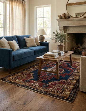 4' 5 x 7' 5 Hand Knotted Anatolian Oriental Wool Rug