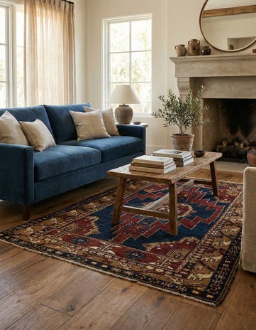 4' 5 x 7' 5 Hand Knotted Anatolian Oriental Wool Rug