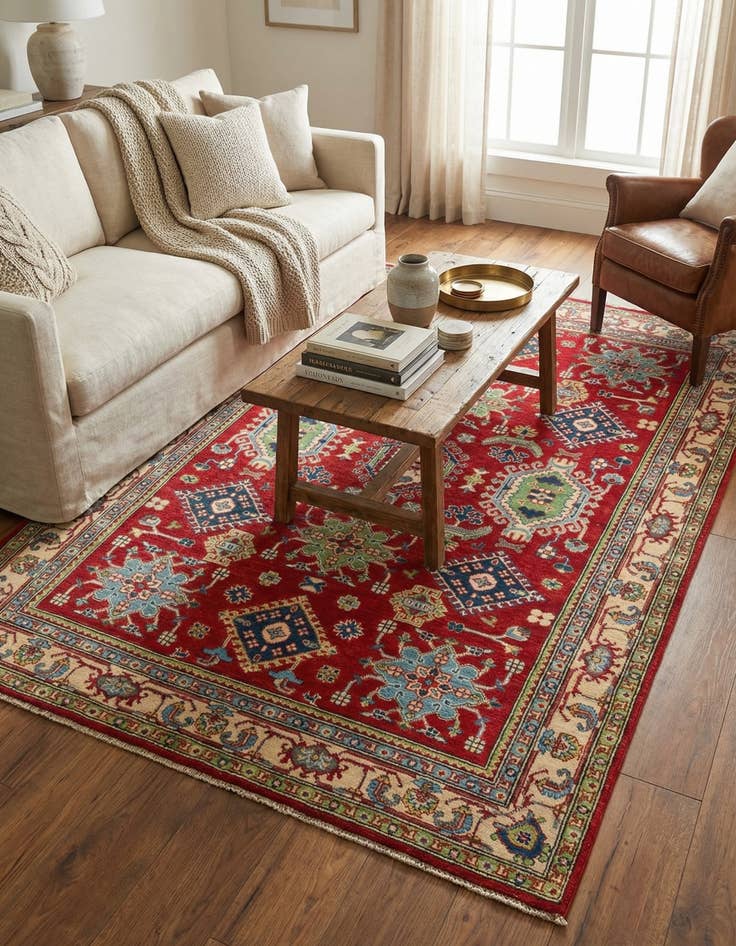 Detail image of 5' 6 x 8' 1  Hand Knotted Kazak Rug