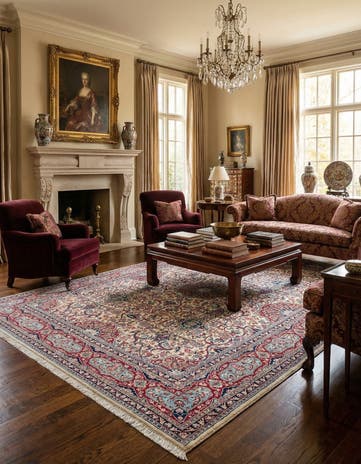 9' 10 x 13' 4 Hand Knotted Kerman Persian Wool Rug