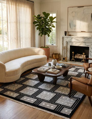 6' 5 x 9' 10 Hand Knotted Darya Wool Rug