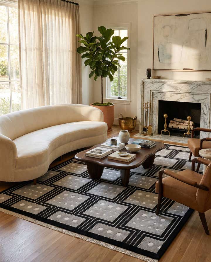 6' 5 x 9' 10 Hand Knotted Darya Wool Rug